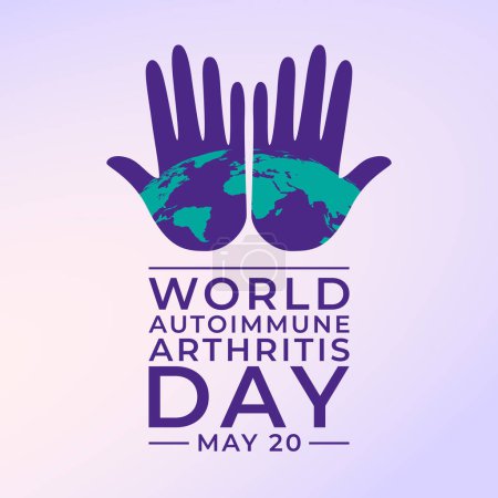 World Autoimmune Autoinflammatory Arthritis Day design template. purple ribbon vector design. ribbon vector. eps 10.