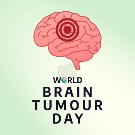 Plantilla de diseño del Día Mundial del Tumor Cerebral. diseño del vector cerebral. diseño plano. eps 10. 