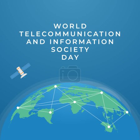 World Telecommunication and Information Society Day design template. satelite vector design. globe vector design. eps 10.