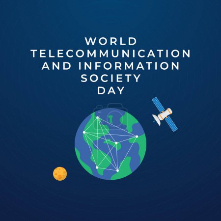 World Telecommunication and Information Society Day design template. satelite vector design. globe vector design. eps 10.