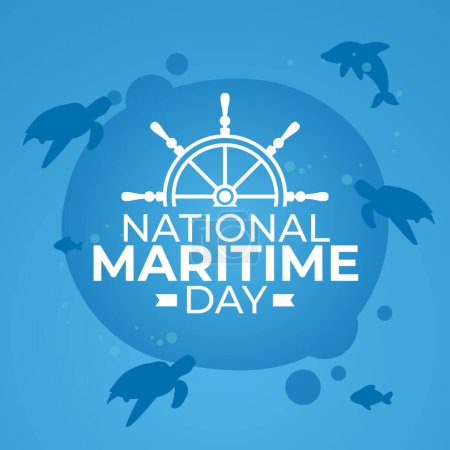 Designvorlage für den Nationalen Tag der Meere. maritime Vektorillustration. Leuchtturm-Vektordesign. flache Bauweise. Folge 10.