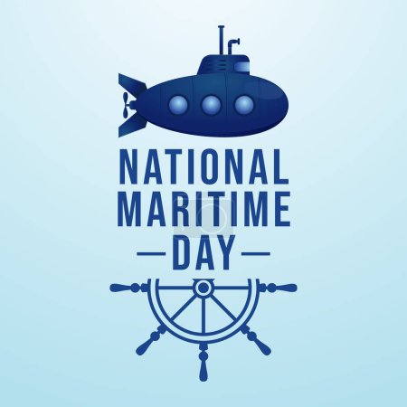 National Maritime Day design template. maritime vector illustration. lighthouse vector design. flat design. eps 10.