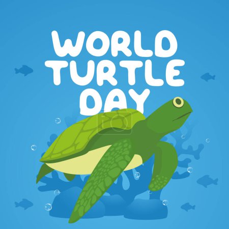 Modèle de conception Journée mondiale de la tortue. conception vectorielle des tortues. vecteur eps 10. conception plate.