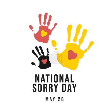 National Sorry Day design template. hand silhouette vector design. vector eps 10. flat design.