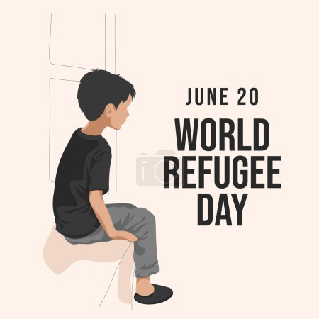 World Refugee Day vector design template. refugee vector illustration. vector eps 10. flat design.