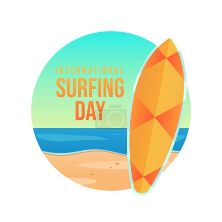 Plantilla de diseño de vectores del Día Internacional del Surf buena para uso de celebración. Imagen vectorial de surf. sorfboard. vector eps 10.