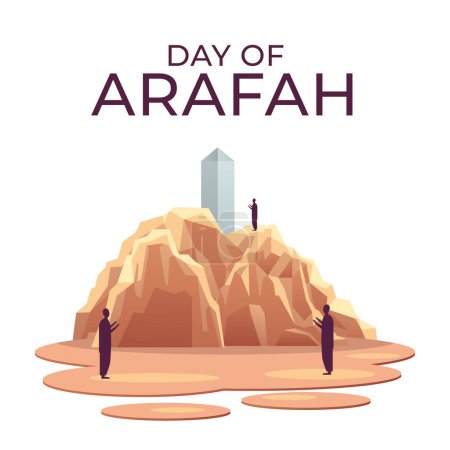 Día de Arafah plantilla de diseño de vectores bueno para el uso de la celebración. ilustración vector arafah. diseño plano. vector eps 10. 