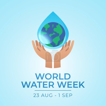 World Water Week vector design template good for celebration usage. water vector illustration. eps 10.