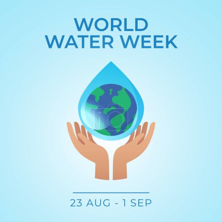 World Water Week vector design template good for celebration usage. water vector illustration. eps 10.