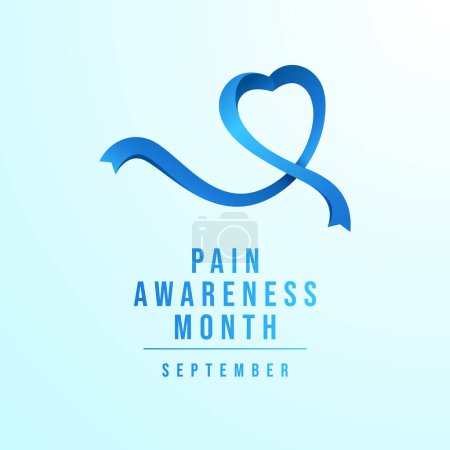 Pain Awareness Month. Flat design. Vector ribbon design. Flat ribbon design. Good for usage. eps 10. 
