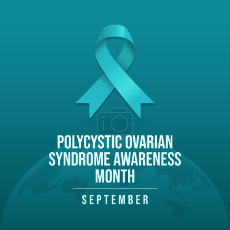 Polycystic Ovarian Syndrome Awareness Month. Flat art design. Vector design. Vector ribbon. Good for usage template ccelebration. eps 10. 