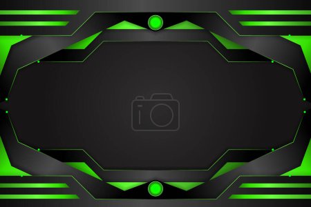 Abstract background with black and green color