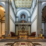 Florence, Italy, October 2021 - The interior of the Basilica di San Lorenzo