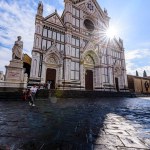 Florence, Italy, October 2021 - Basilica di Santa Croce di Firenze