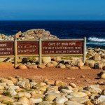 The sign of the Cape of Good Hope in South Africa.
