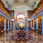 Pannonhalma, Hungary, 17.4.2022 - The library of the UNESCO world heritage site Benedictine monastery Pannonhalma Archabbey