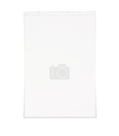 White blank torn sheet isolated on white background, copy space