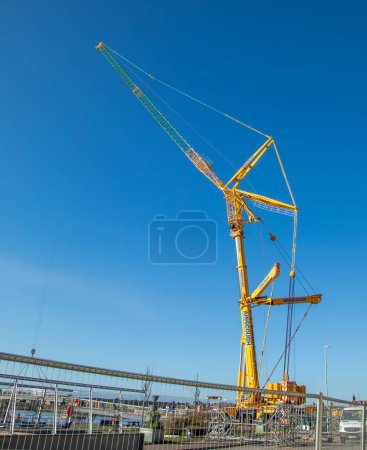 Téléchargez les photos : Construction d'un nouveau pont à Lossiemouth - en image libre de droit