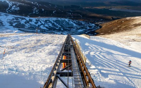 Foto de El recién inaugurado Funicular en Cairngorm National Park, Escocia - Imagen libre de derechos