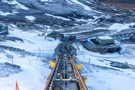 The newly opened Funicular railway in Cairngorm National Park, Scotland