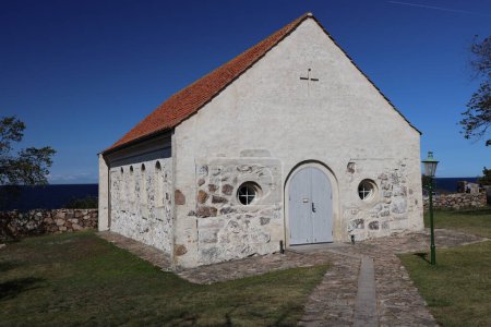Foto de Iglesia de mediana edad en Christiansoe, Bornholm, Dinamarca - Imagen libre de derechos