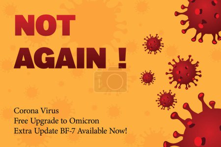 Illustration for Corona virus omicron new variant bf seven in 2023 awareness vector poster design - Royalty Free Image