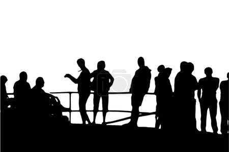 Illustration for Business People Silhouette Set of 12 unique high-detailed silhouettes featuring beautiful models - Royalty Free Image