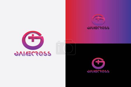 Illustration for Letter G with plus sign abstract vector logo - Royalty Free Image