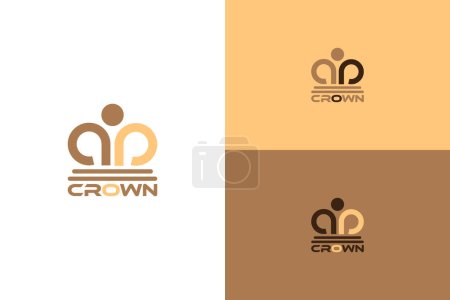 Illustration for Abstract crown logo vector suitable for legal, law enforcement, solicitor, advocate, law firms - Royalty Free Image