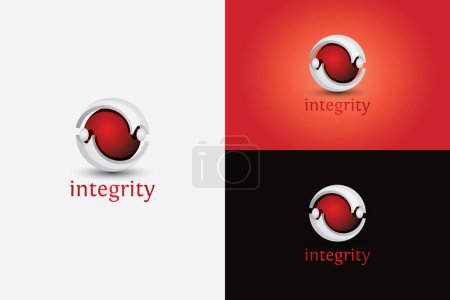Illustration for 3D logo concept integrity vector - Royalty Free Image