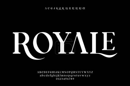 luxury rounded serif font vector with alternate and ligature