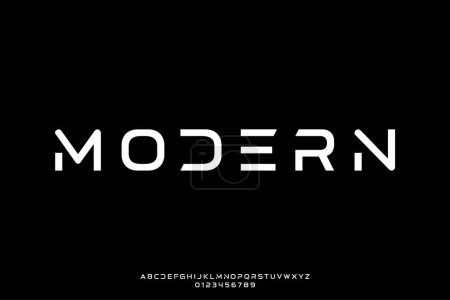 Abstrakte moderne Schrift zeigt einen Schriftvektor an. Einzigartige zeitgenössische Typografie