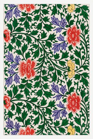 Beautiful floral design. Oriental floral pattern. Poster 655878652
