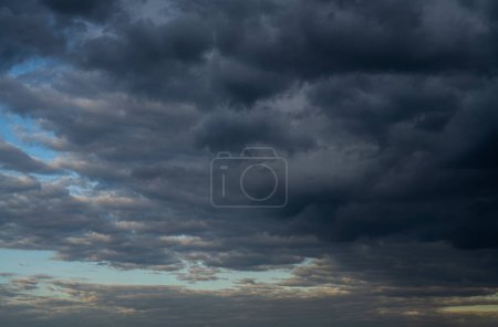 Photo for Dramatic sky at sunset. Bad weather at sunset - Royalty Free Image
