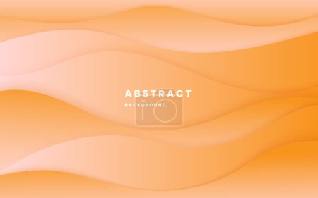 Illustration for Orange gradient background dynamic wavy light and shadow. liquid dynamic shapes abstract composition. modern elegant design background. illustration vector 10 eps. - Royalty Free Image