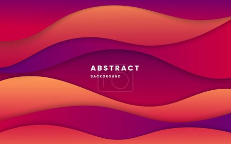 Illustration for Purple and red gradient background dynamic wavy light and shadow. liquid dynamic shapes abstract composition. modern elegant design background. illustration vector 10 eps. - Royalty Free Image