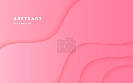 Illustration for Pink gradient background dynamic wavy light and shadow. liquid dynamic shapes abstract composition. modern elegant design background. illustration vector 10 eps. - Royalty Free Image