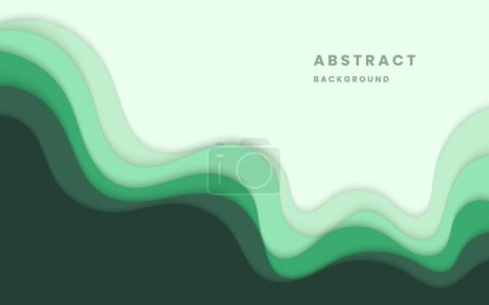 Illustration for Green gradient background dynamic wavy light and shadow. liquid dynamic shapes abstract composition. modern elegant design background. illustration vector 10 eps. - Royalty Free Image