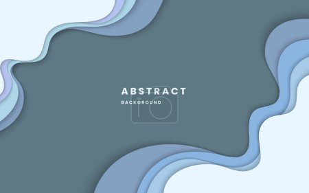 Illustration for Abstract background. Blue gradient background dynamic wavy light and shadow. liquid dynamic shapes abstract composition. modern elegant design background. illustration vector 10 eps. - Royalty Free Image