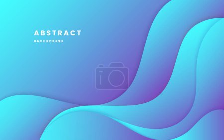 Illustration for Blue and purple abstract backgrounds. blue gradient background dynamic wavy light and shadow. liquid dynamic shapes abstract composition. modern elegant design. illustration vector 10 eps. - Royalty Free Image