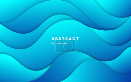 Illustration for Blue gradient background dynamic wavy light and shadow. liquid dynamic shapes abstract composition. modern elegant design background. Illustration vector 10 eps. - Royalty Free Image