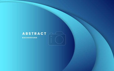 Illustration for Blue gradient background dynamic wavy light and shadow. liquid abstract background with overlap layer background. modern elegant design background. Illustration vector 10 eps. - Royalty Free Image