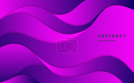 Illustration for Purple gradient background dynamic wavy light and shadow. liquid dynamic shapes abstract composition. modern elegant design background. Illustration vector 10 eps. - Royalty Free Image