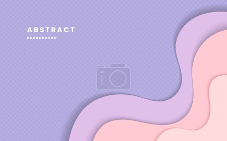 Illustration for Abstract purple and pink gradient background dynamic wavy light and grid pattern background. liquid dynamic shapes abstract composition. Illustration vector 10 eps. - Royalty Free Image