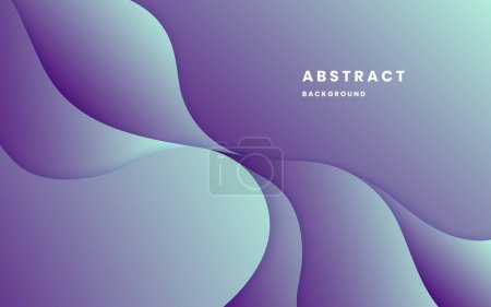 Illustration for Purple and  blue abstract backgrounds. blue gradient background dynamic wavy light and shadow. liquid dynamic shapes abstract composition. modern elegant design. Illustration vector 10 eps. - Royalty Free Image