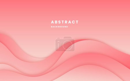 Illustration for Pink gradient background dynamic wavy light and shadow. liquid dynamic shapes abstract composition. modern elegant design background. Illustration vector 10 eps. - Royalty Free Image