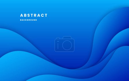 Illustration for Blue abstract backgrounds. blue gradient background dynamic wavy light and shadow. liquid dynamic shapes abstract composition. modern elegant design. Illustration vector 10 eps. - Royalty Free Image