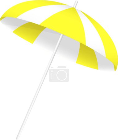 parasol de plage jaune et blanc