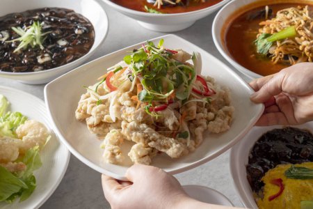 Chinese food, Chinese food, Black Bean Noodles, Jjamppong, Sweet and Sour Pork, Fried Rice, Samseon Jjamppong, Cream Shrimp
