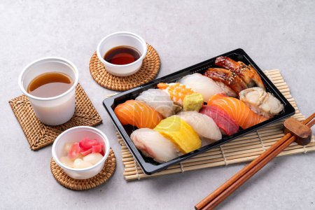 Raw fish, salmon, mochi-ridofu, sushi, assorted sushi, fried snow crab legs, fried food, Japanese food, fish, food, breakfast, meal, bread, cake, dessert, healthy, sweet, plate, pastry, table, fruit